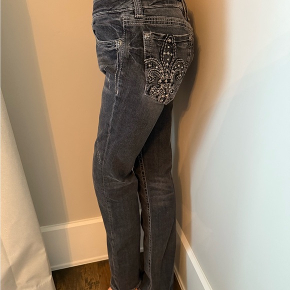 Miss Me Embellished Classic Dark Grey/Black Women's Jeans - Picture 8 of 13